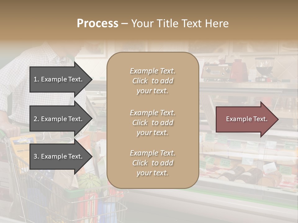 Food And Drink Shopping Cart In A Row PowerPoint Template