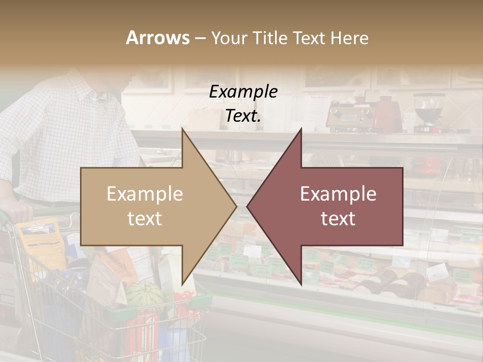 Food And Drink Shopping Cart In A Row PowerPoint Template