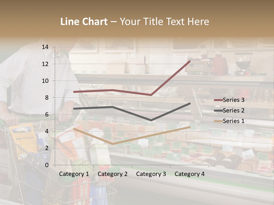 Food And Drink Shopping Cart In A Row PowerPoint Template