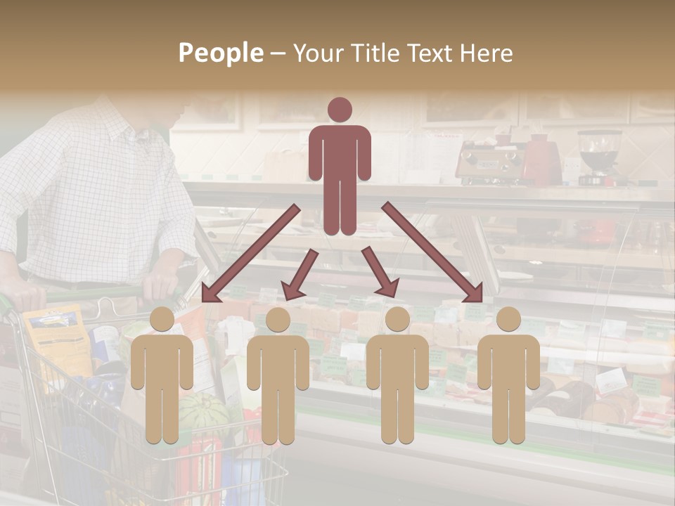 Food And Drink Shopping Cart In A Row PowerPoint Template