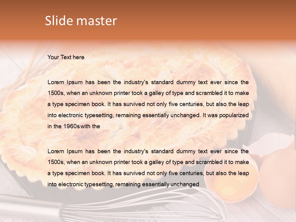 Chicken Pie Pot Quiche Meat PowerPoint Template