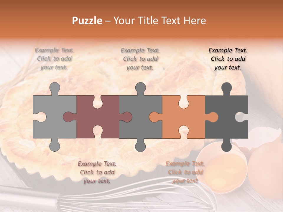 Chicken Pie Pot Quiche Meat PowerPoint Template