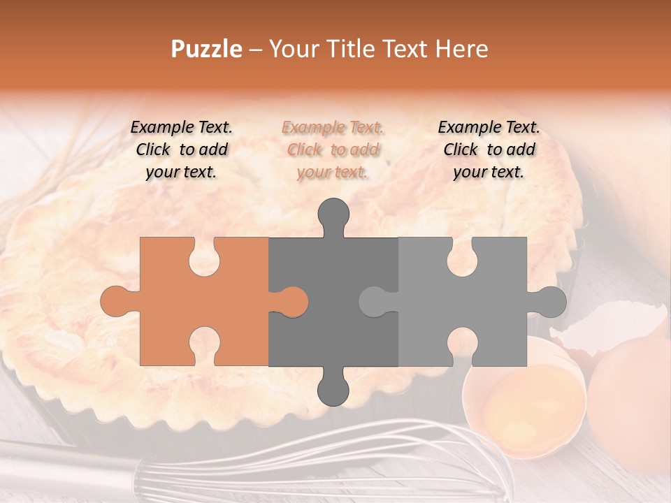 Chicken Pie Pot Quiche Meat PowerPoint Template