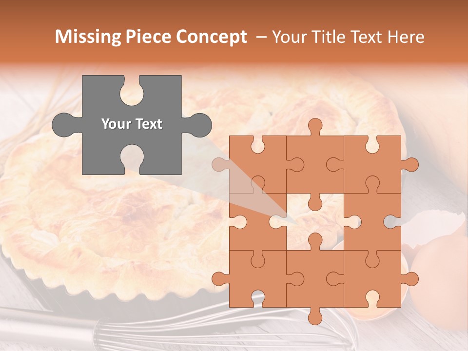 Chicken Pie Pot Quiche Meat PowerPoint Template