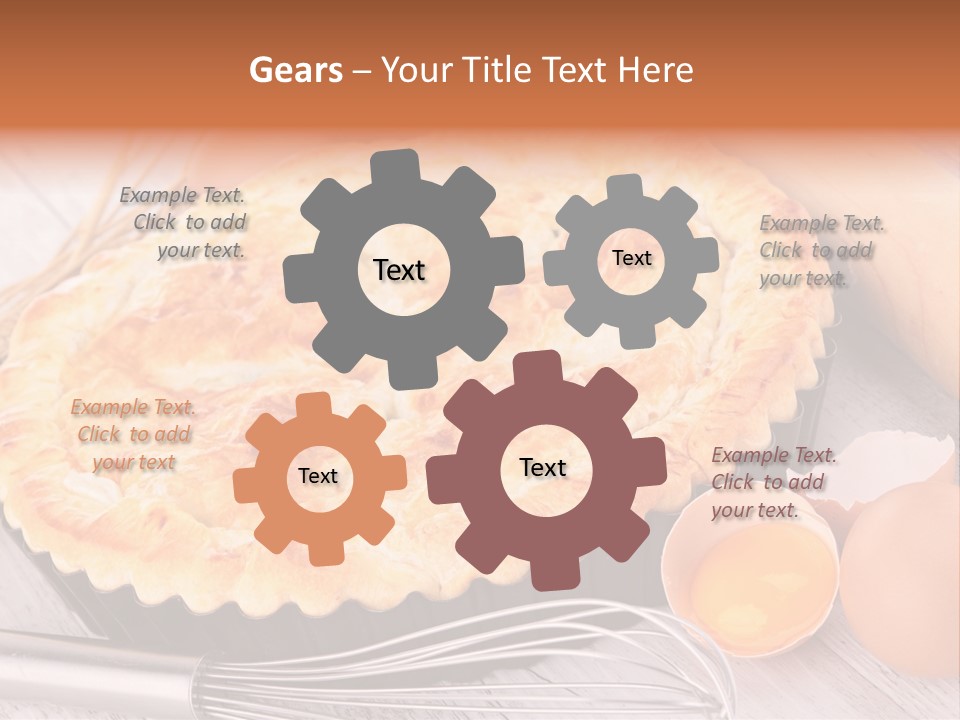 Chicken Pie Pot Quiche Meat PowerPoint Template