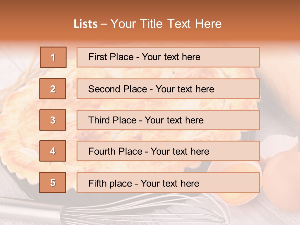 Chicken Pie Pot Quiche Meat PowerPoint Template