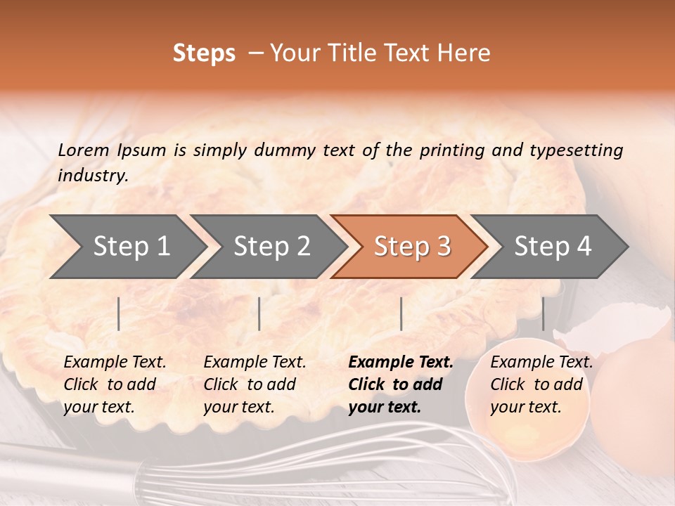 Chicken Pie Pot Quiche Meat PowerPoint Template