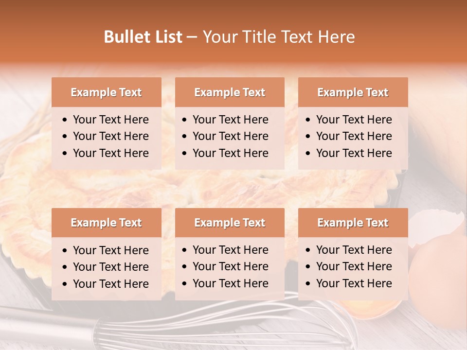 Chicken Pie Pot Quiche Meat PowerPoint Template