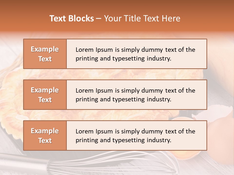 Chicken Pie Pot Quiche Meat PowerPoint Template