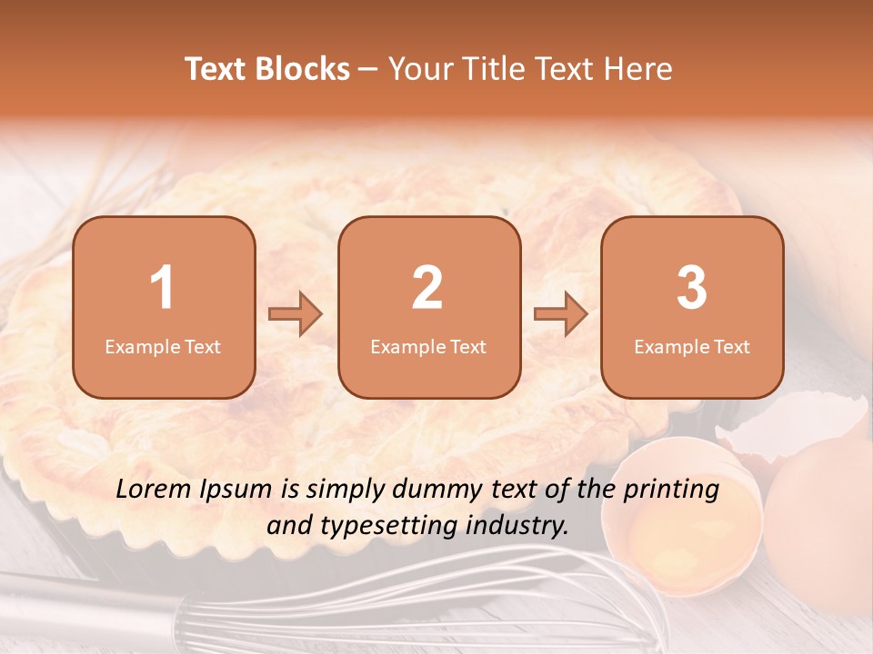 Chicken Pie Pot Quiche Meat PowerPoint Template