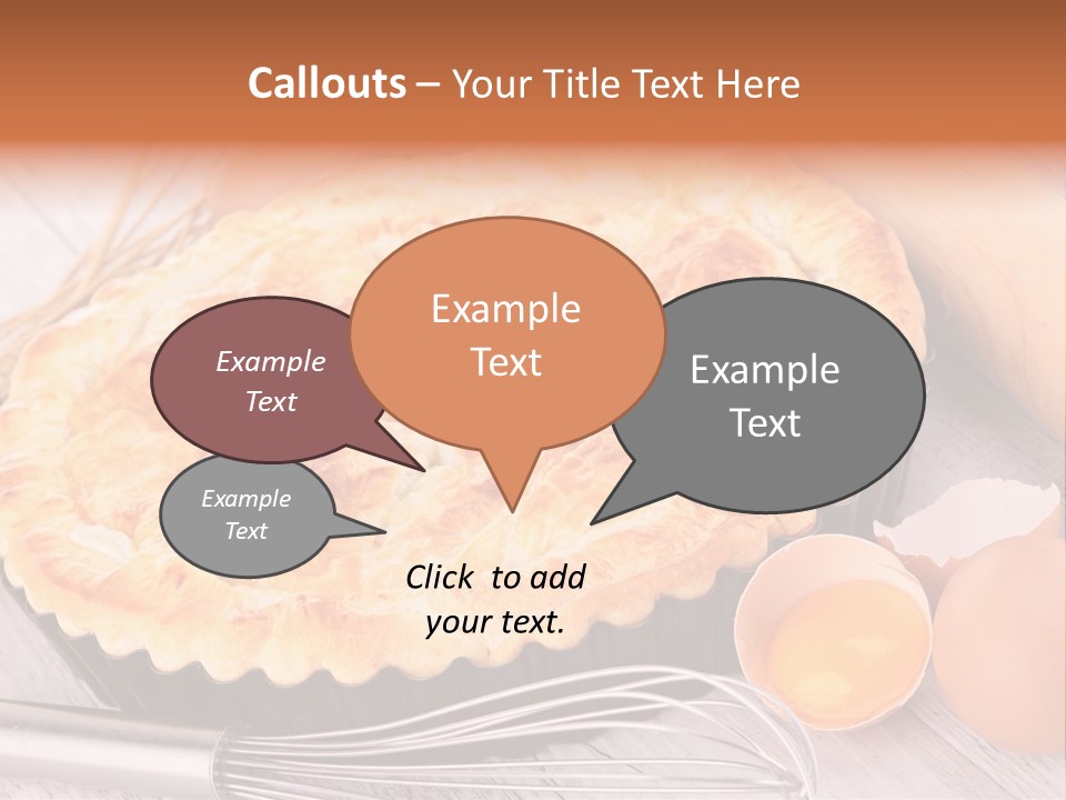 Chicken Pie Pot Quiche Meat PowerPoint Template