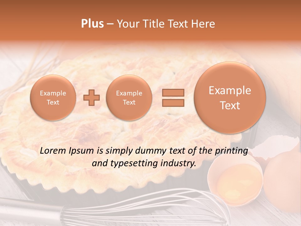 Chicken Pie Pot Quiche Meat PowerPoint Template