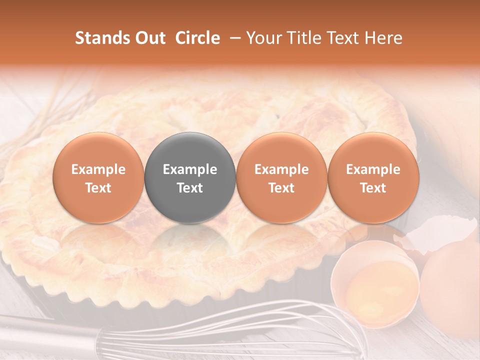 Chicken Pie Pot Quiche Meat PowerPoint Template