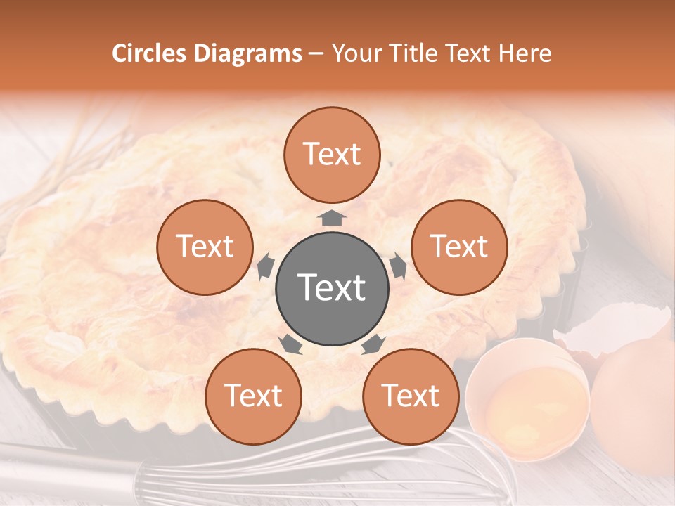 Chicken Pie Pot Quiche Meat PowerPoint Template