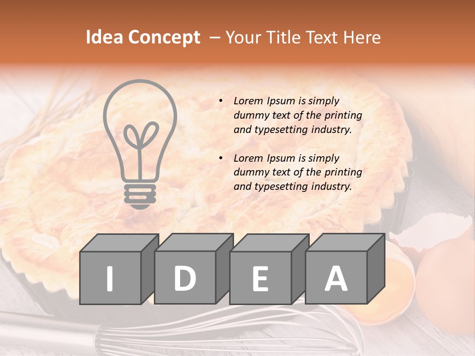 Chicken Pie Pot Quiche Meat PowerPoint Template