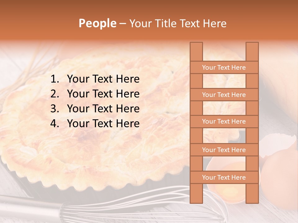 Chicken Pie Pot Quiche Meat PowerPoint Template