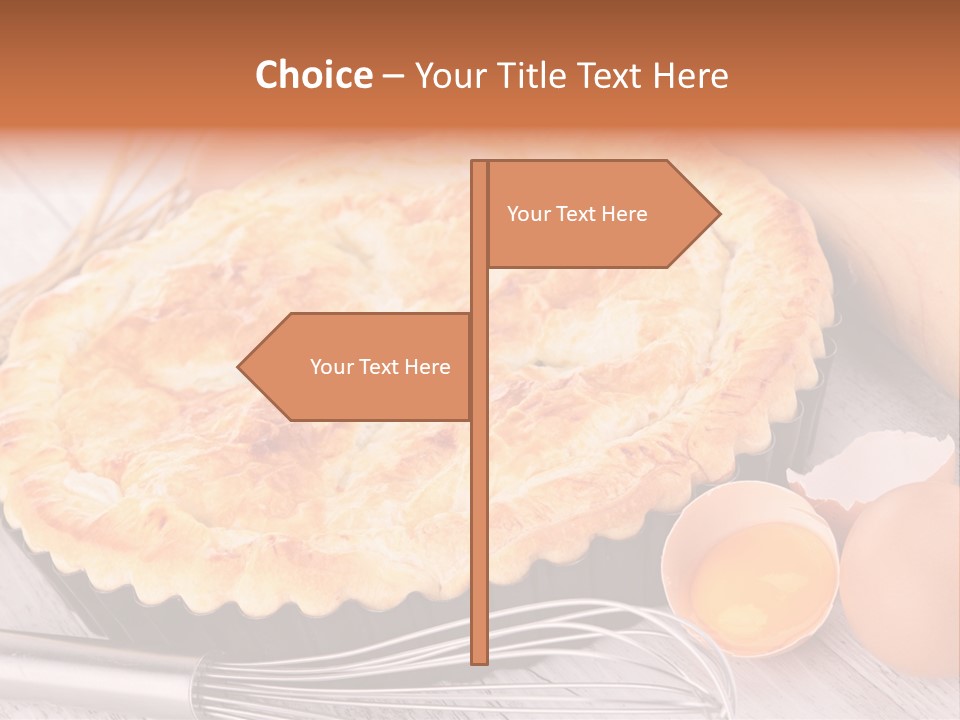 Chicken Pie Pot Quiche Meat PowerPoint Template