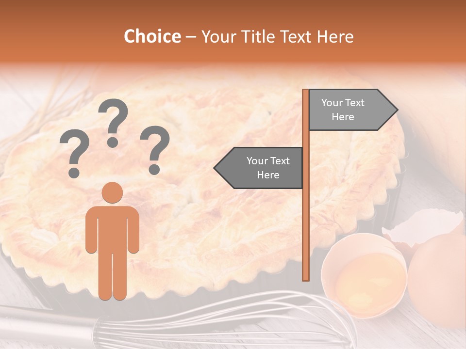 Chicken Pie Pot Quiche Meat PowerPoint Template