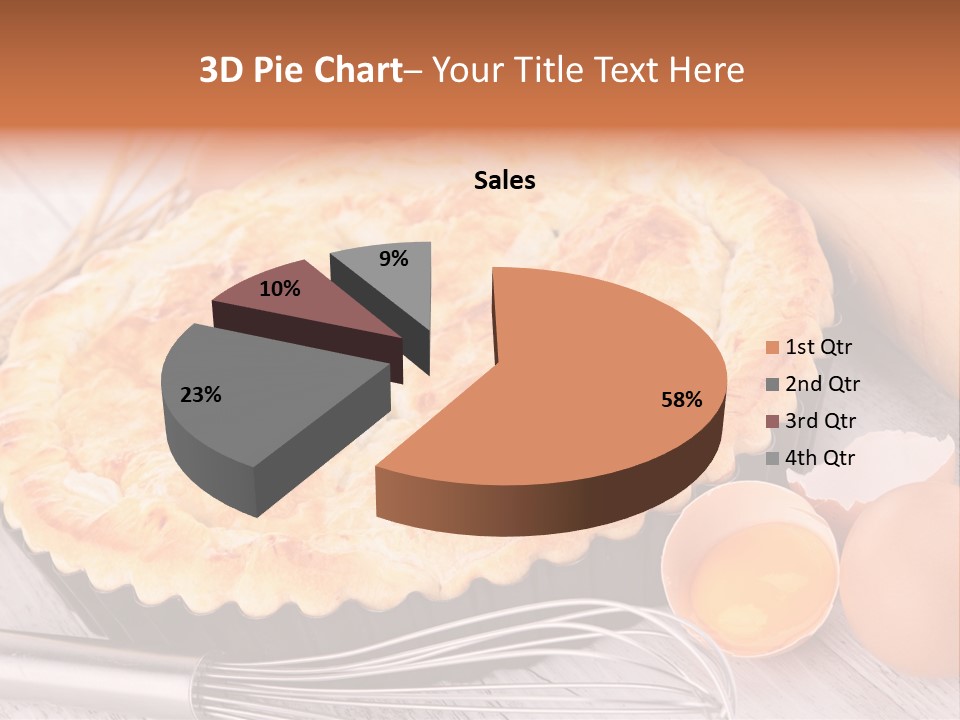 Chicken Pie Pot Quiche Meat PowerPoint Template