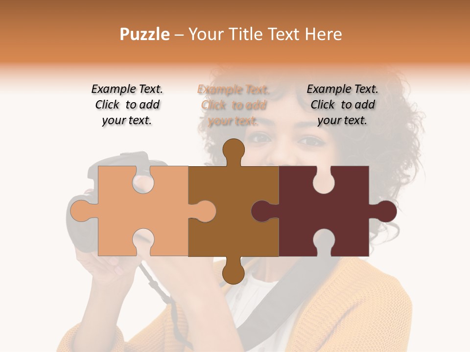 Photographing Afro Happy PowerPoint Template