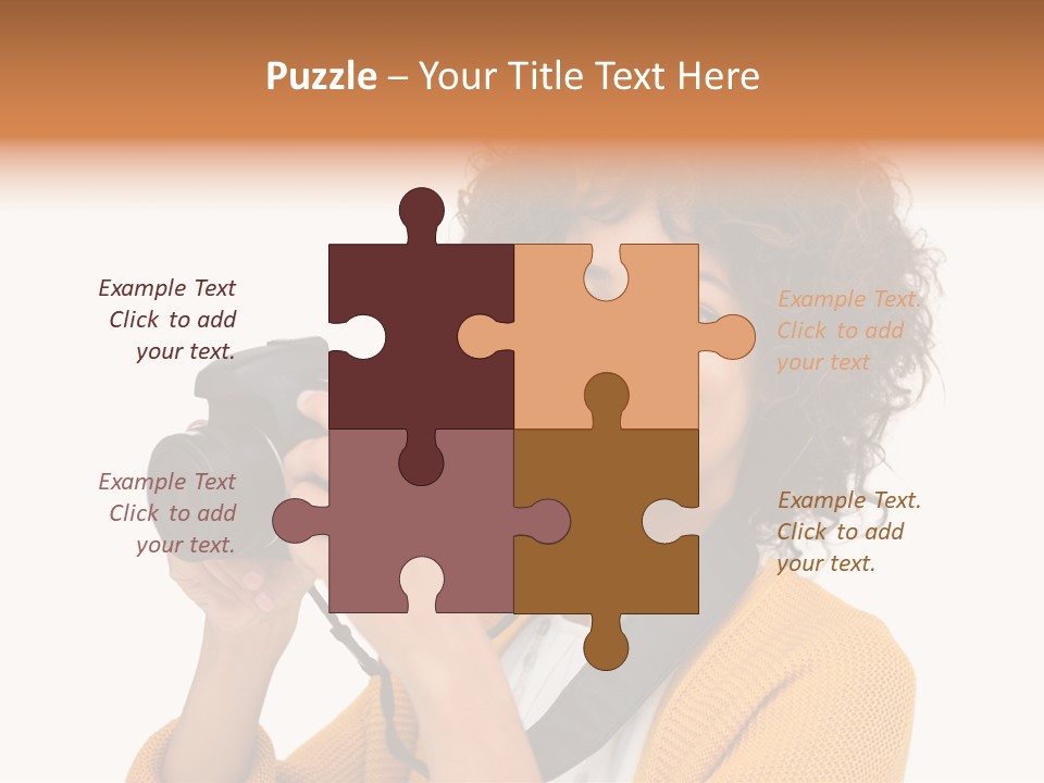 Photographing Afro Happy PowerPoint Template