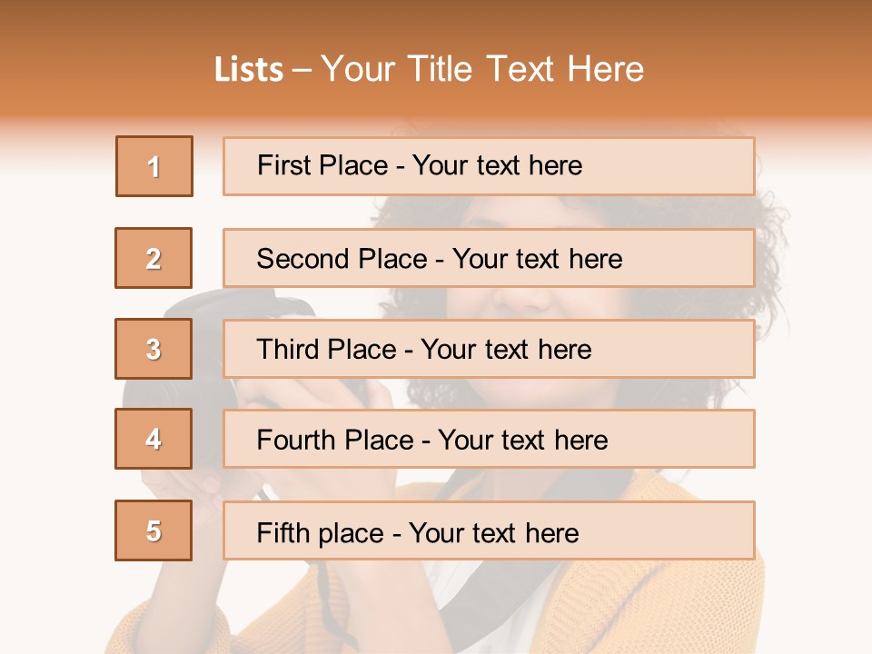 Photographing Afro Happy PowerPoint Template