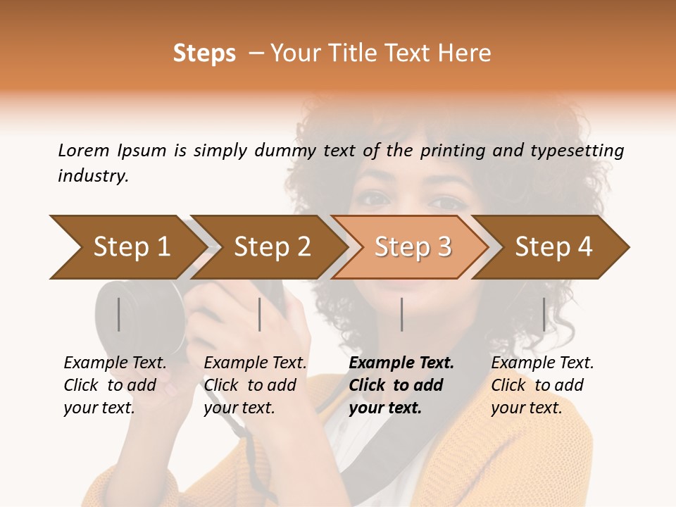 Photographing Afro Happy PowerPoint Template