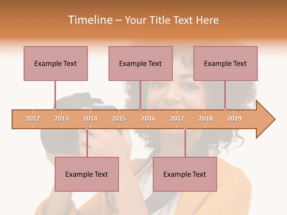 Photographing Afro Happy PowerPoint Template