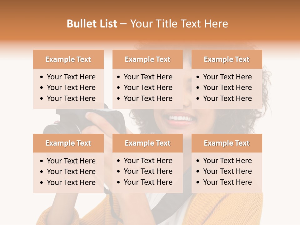 Photographing Afro Happy PowerPoint Template