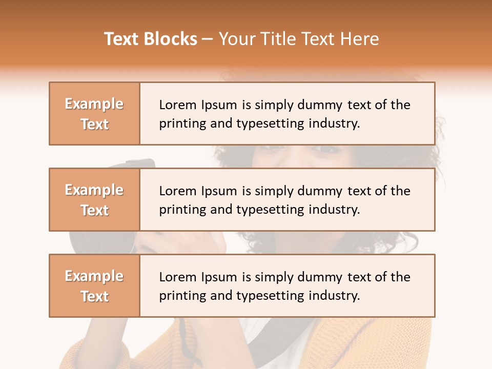 Photographing Afro Happy PowerPoint Template