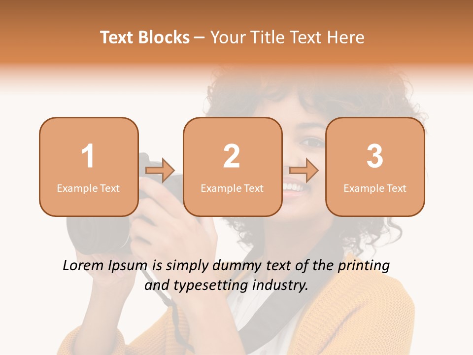 Photographing Afro Happy PowerPoint Template