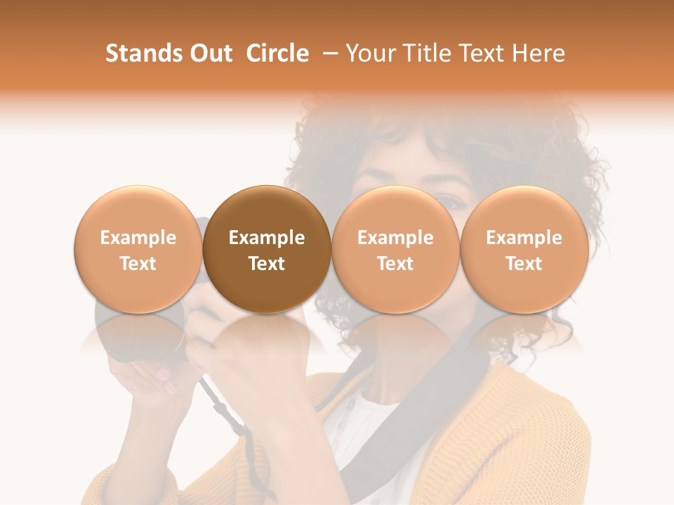 Photographing Afro Happy PowerPoint Template
