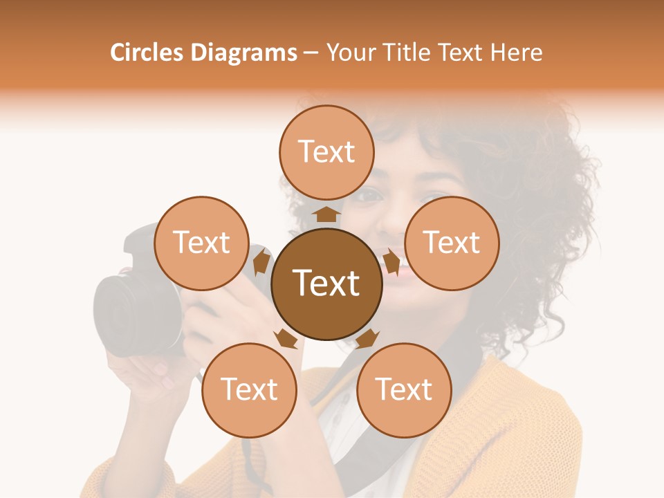 Photographing Afro Happy PowerPoint Template