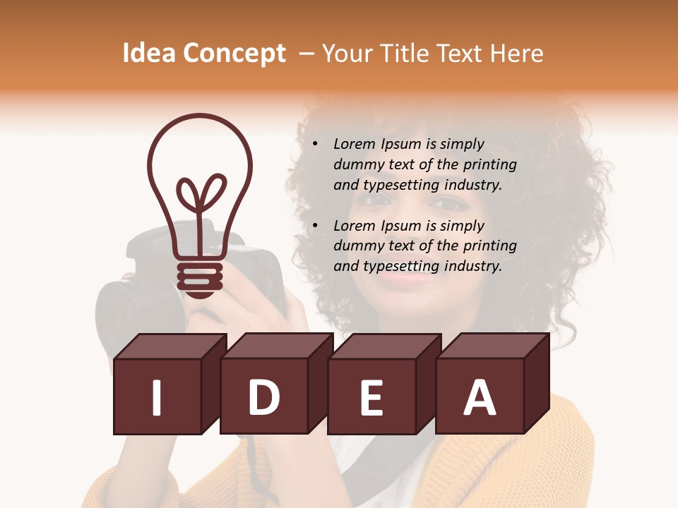 Photographing Afro Happy PowerPoint Template