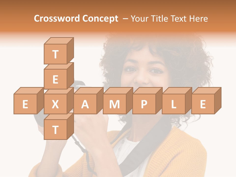 Photographing Afro Happy PowerPoint Template