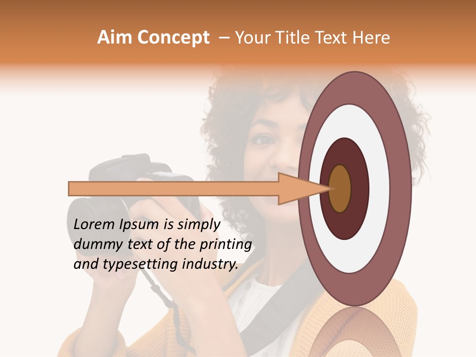 Photographing Afro Happy PowerPoint Template