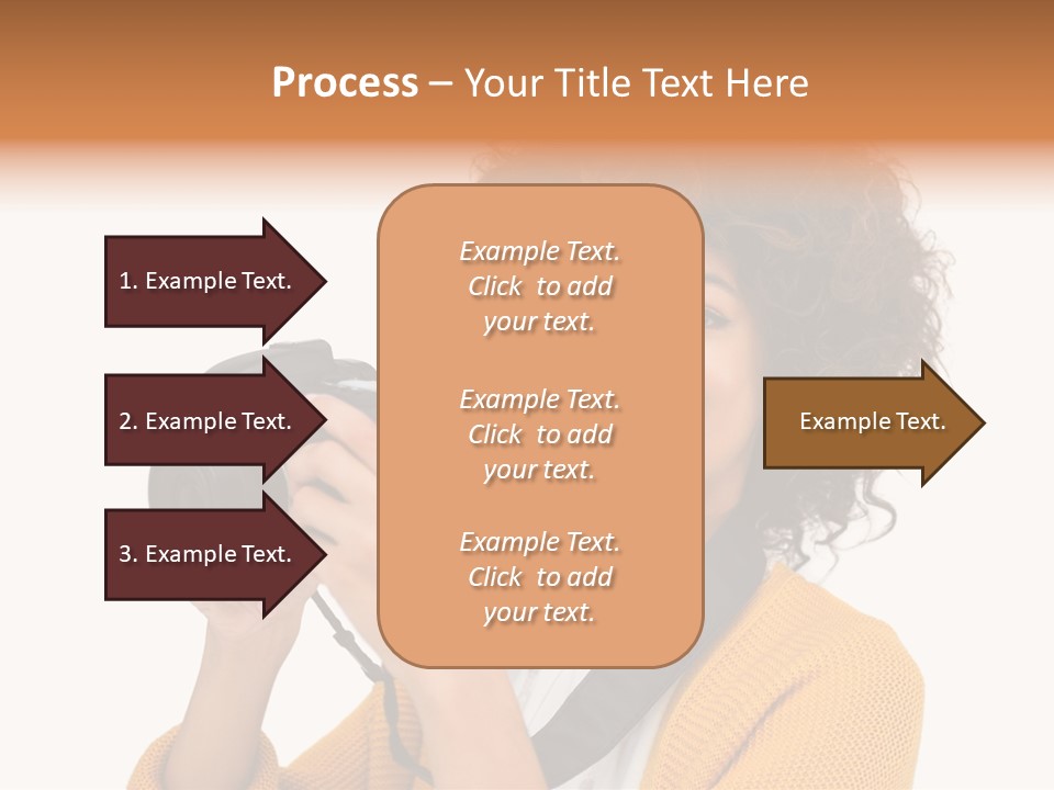 Photographing Afro Happy PowerPoint Template