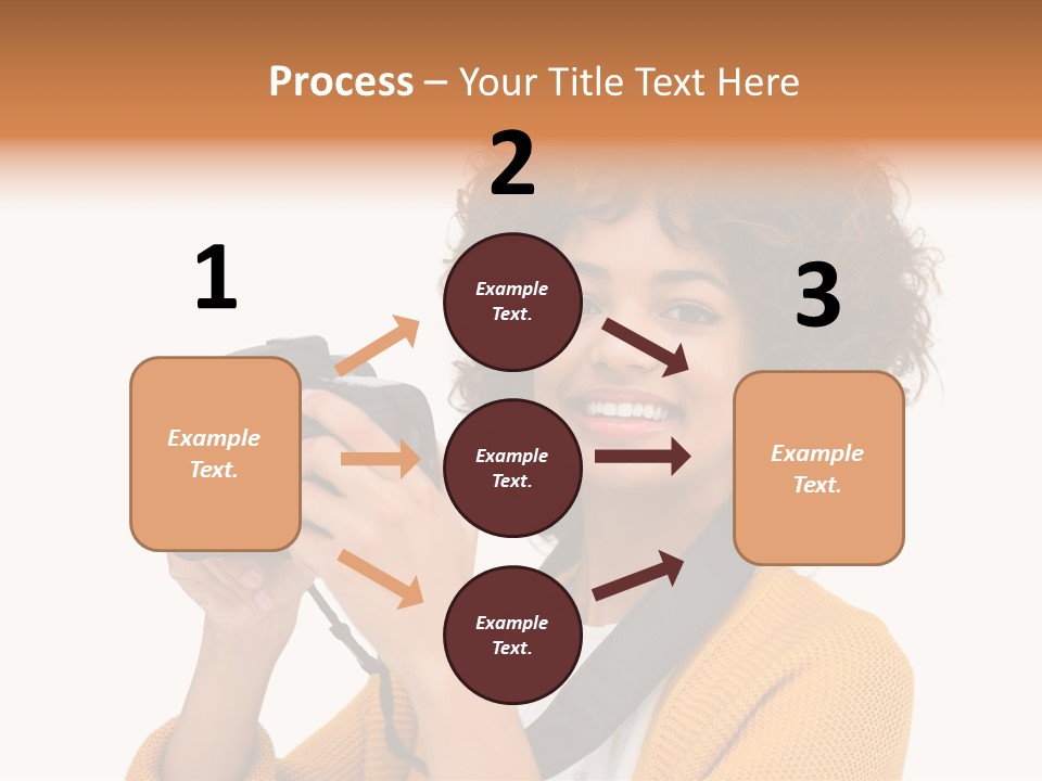 Photographing Afro Happy PowerPoint Template