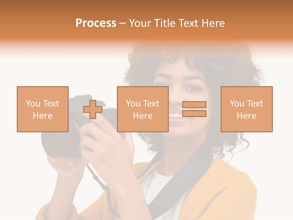 Photographing Afro Happy PowerPoint Template