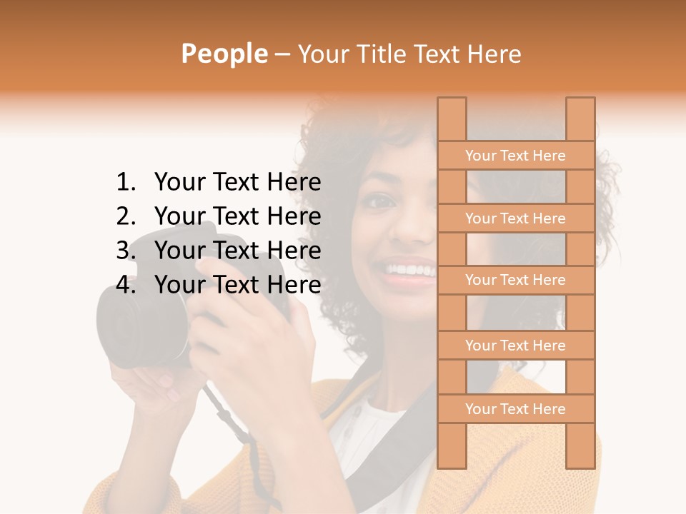 Photographing Afro Happy PowerPoint Template