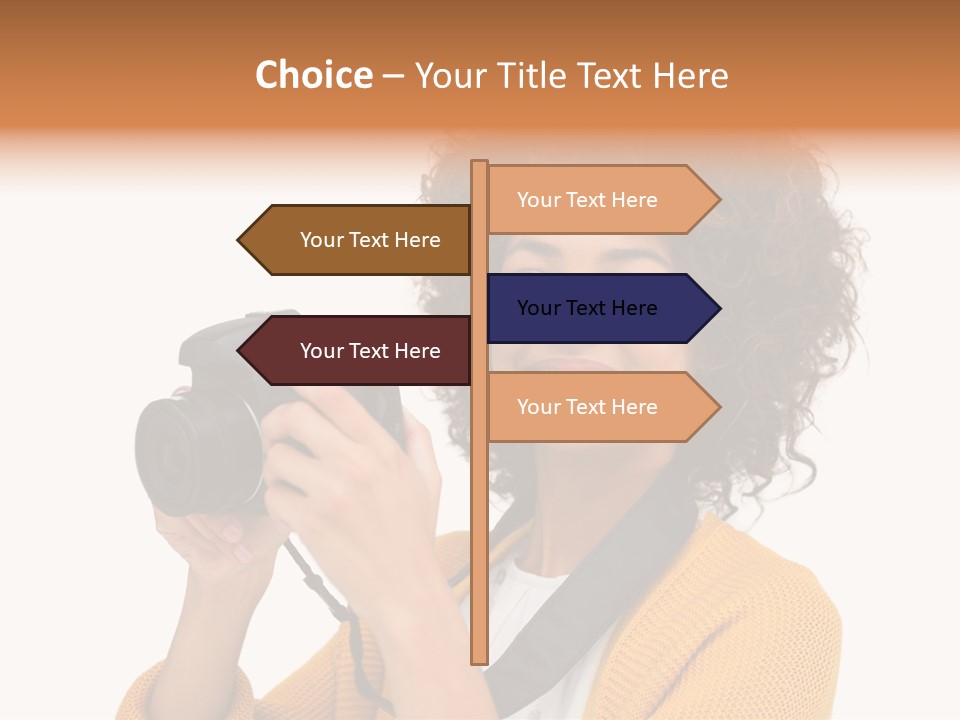 Photographing Afro Happy PowerPoint Template