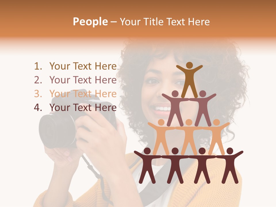 Photographing Afro Happy PowerPoint Template