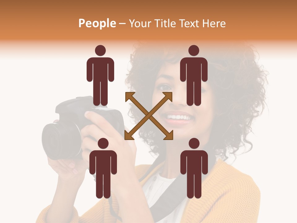 Photographing Afro Happy PowerPoint Template