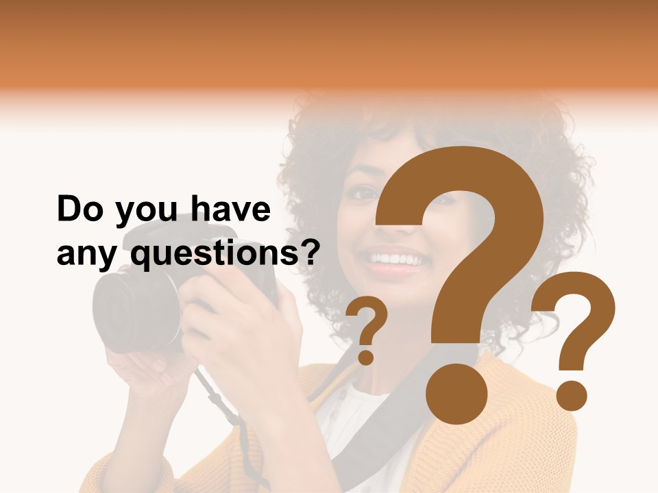 Photographing Afro Happy PowerPoint Template