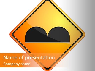 Hump Road Icon PowerPoint Template