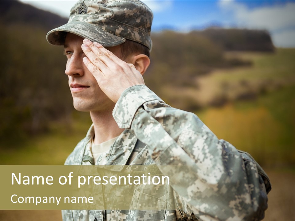 Military Peace Soldier PowerPoint Template