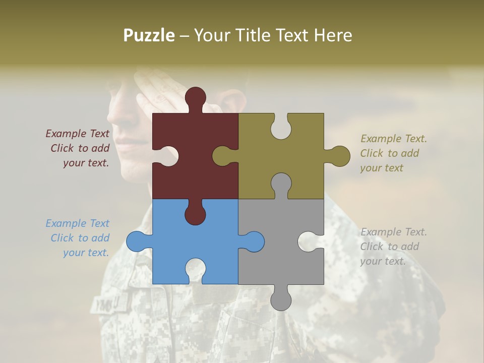 Military Peace Soldier PowerPoint Template