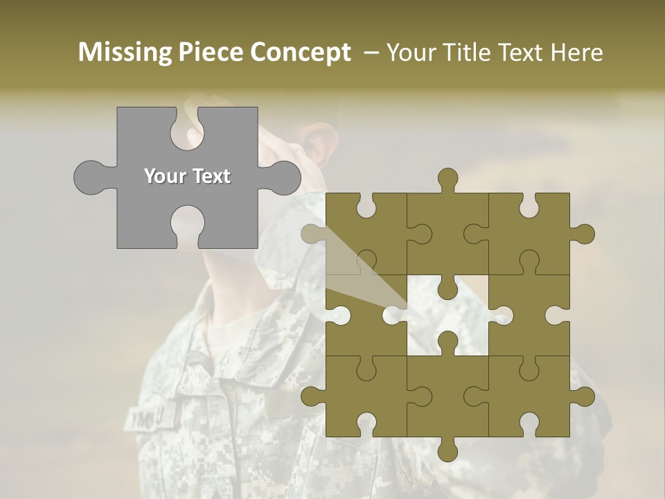 Military Peace Soldier PowerPoint Template