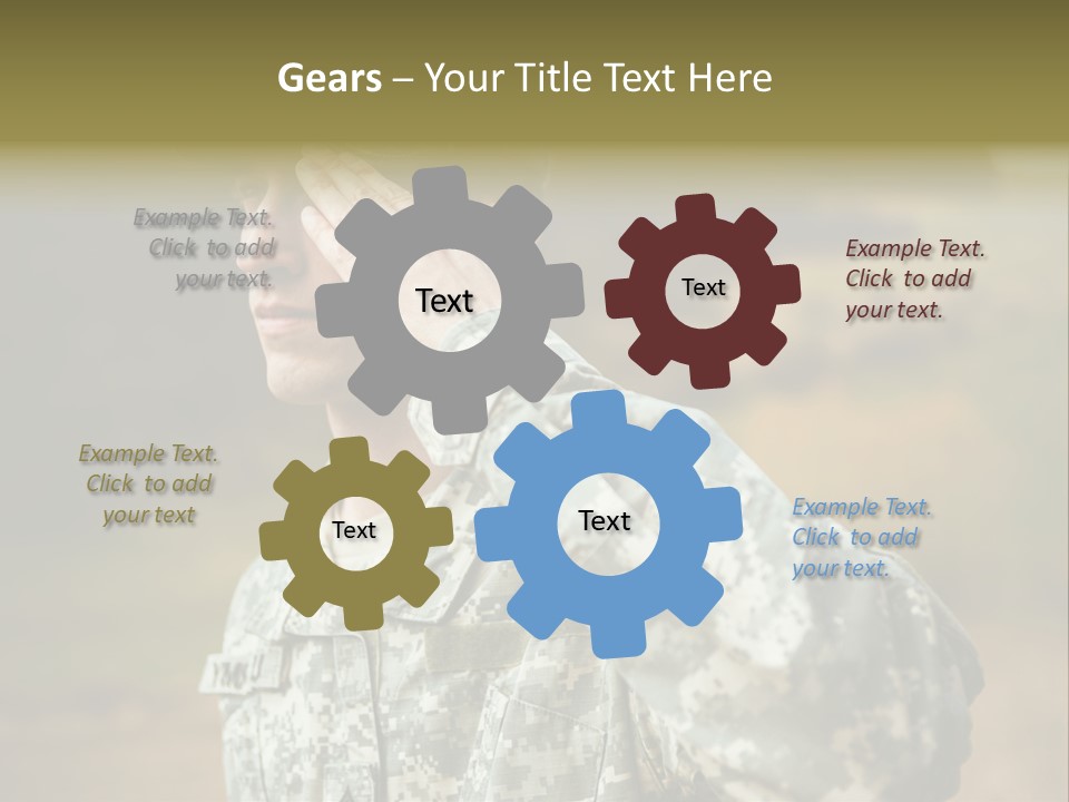 Military Peace Soldier PowerPoint Template