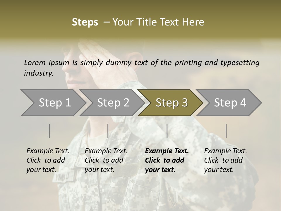 Military Peace Soldier PowerPoint Template